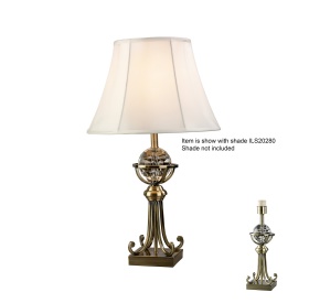 IL11033  Elmo Crystal 42.5cm 1 Light Table Lamp Without Shade
